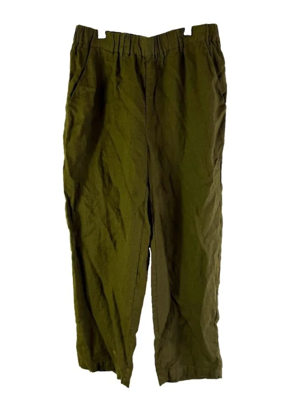 Quince Linen Pants Pull On Green Gauzy Flowy Capsule Beach